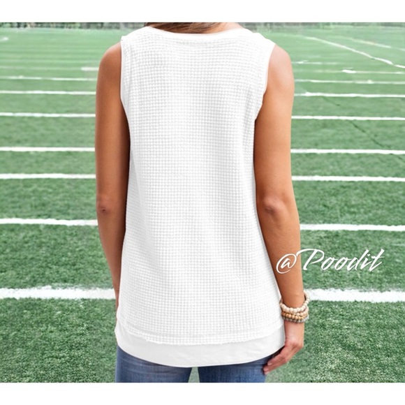 Super cute sequin football tank S M L XL - Picture 2 of 4